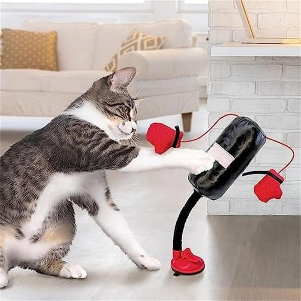 Interactive Cat Punching Bag Toy – Spring-Loaded Boxing Fun for Cats