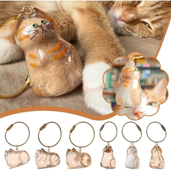 Yopoll Cat Memorial Keychain Set