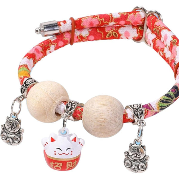 Yopoll Lucky Kimono Cedar-Bead Pet Collar