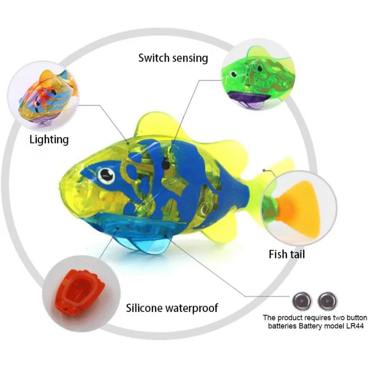 Interactive LED Robotic Fish Toy for Pets – Whiskivo